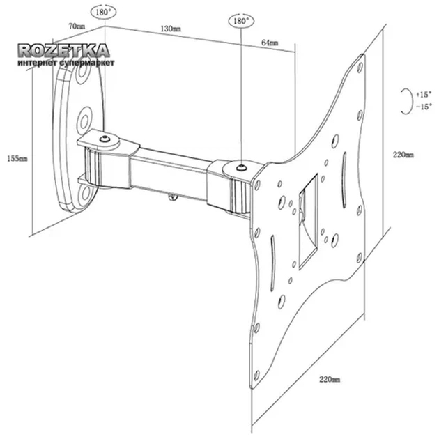 Підставка під ТВ X-DIGITAL STEEL SA225 Black - зображення 2