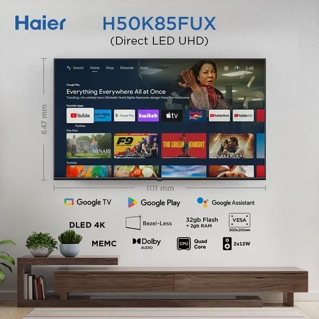Телевізор LED HAIER H50K85FUX - изображение 6