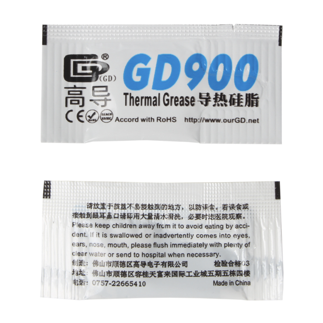 Термопаста GD900 0.8 грамма 4.8 W/m·K для процессора и радиатора - изображение 3