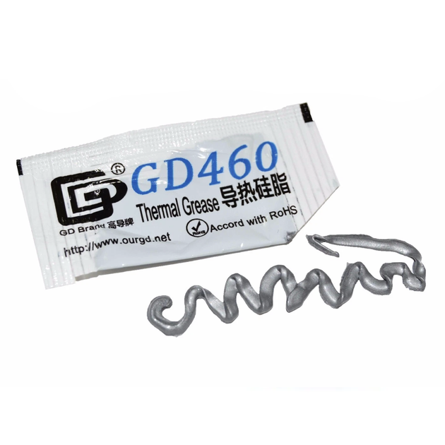 Термопаста GD460 0.8 г 2 W/m·K Thermal Grease для процесорів та електроніки - Фото 2 Термопаста GD460 0.8 г 2 W/m·K Thermal Grease для процесорів та електроніки - зображення 2