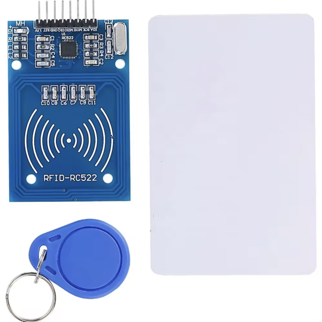 Комплект RFID ридер RC522 с брелком и картой модуль чтения бесконтактных карт - Фото 1 Комплект RFID ридер RC522 с брелком и картой модуль чтения бесконтактных карт - изображение 1