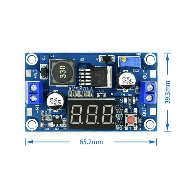 Повышающий преобразователь напряжения XL6009 5-35В 4A с LED дисплеем модуль DC-DC - изображение 2