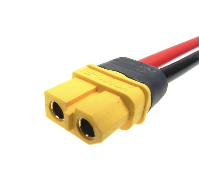 Кабель силовий з роз'ємом XT60H-F 14AWG 60А мама 20см для акумуляторів - зображення 2