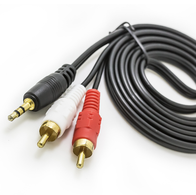 Кабель переходник мультимедийный Jack 3.5mm папа на 2xRCA тюльпаны 1.5м - Фото 2 Кабель переходник мультимедийный Jack 3.5mm папа на 2xRCA тюльпаны 1.5м - изображение 2