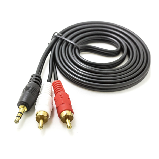 Кабель переходник мультимедийный Jack 3.5mm папа на 2xRCA тюльпаны 1.5м - Фото 3 Кабель переходник мультимедийный Jack 3.5mm папа на 2xRCA тюльпаны 1.5м - изображение 3