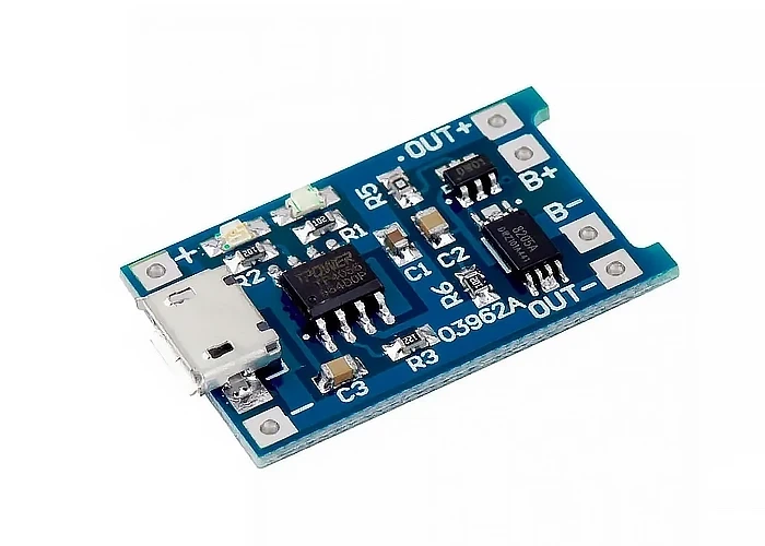 Контроллер заряда TP4056 Micro USB для Li-ion аккумуляторов 1000мА с защитой - изображение 2