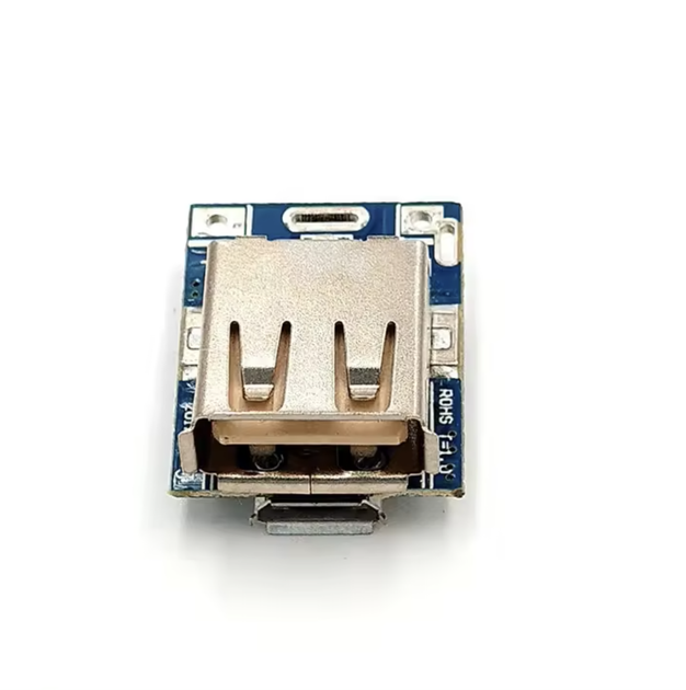 Повышающий контроллер заряда плата Powerbank micro-USB 5V 1A для Li-ion аккумуляторов - изображение 4