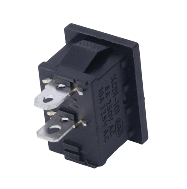 Кнопка двухпозиционная KCD1-101 2 контакта 6A 250V 20х15 мм Черная - Фото 3 Кнопка двухпозиционная KCD1-101 2 контакта 6A 250V 20х15 мм Черная - изображение 3