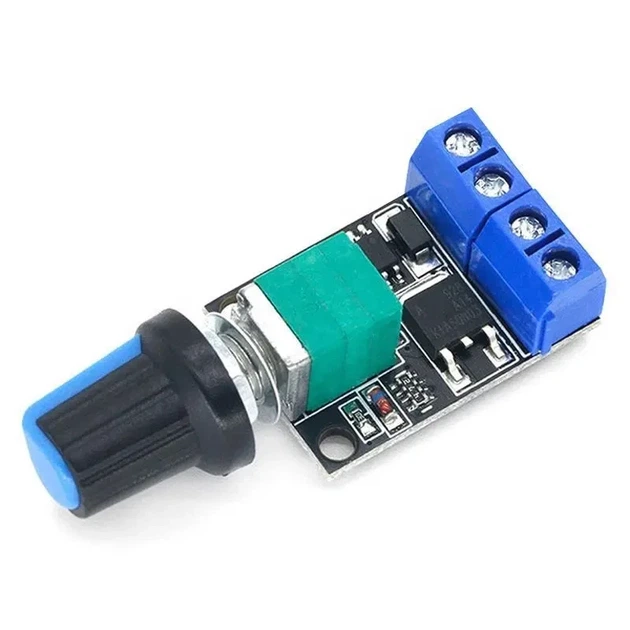 ШИМ регулятор швидкості двигуна Mini PWM обертів 0-99% DC 5-16В 10А - зображення 2