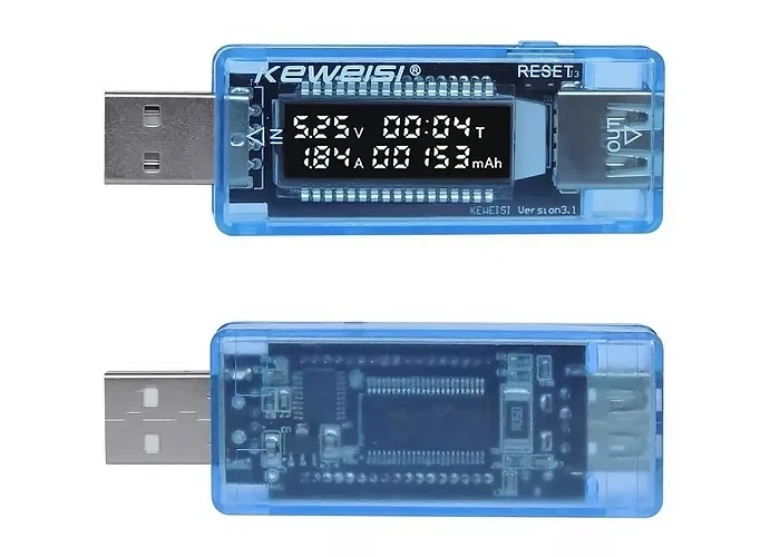 Вимірник напруги струму ємності Keweisi-V20 USB тестер - Фото 1 Вимірник напруги струму ємності Keweisi-V20 USB тестер - зображення 1