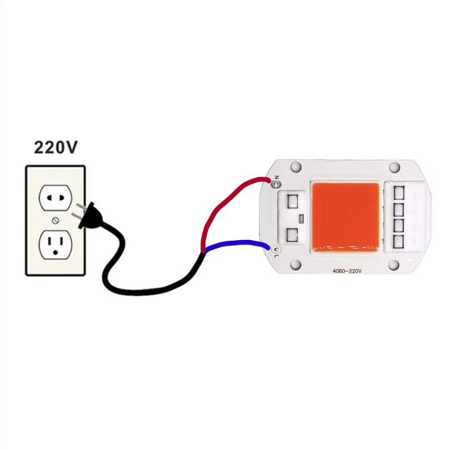 Світлодіодна фіто матриця 4060 50W 220V для теплиць та гідропоніки - зображення 2