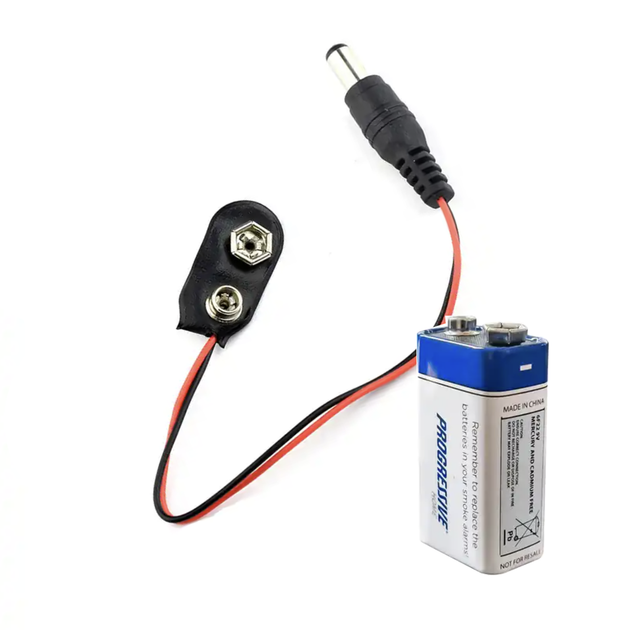 Разъем питания под батарейку крона 9V с коннектором 5.5мм - Фото 2 Разъем питания под батарейку крона 9V с коннектором 5.5мм - изображение 2