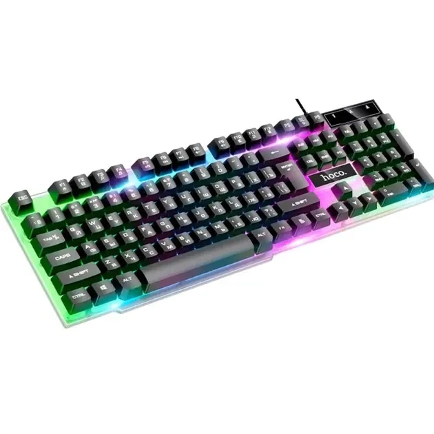Ігрова клавіатура та мишка Hoco GM11 RGB підсвітка мембранна 104 клавіші - зображення 5