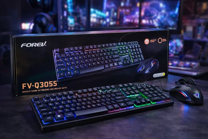 Ігровий набір FOREV клавіатура плюс миша з підсвіткою RGB зручна розкладка висока чутливість - зображення 2