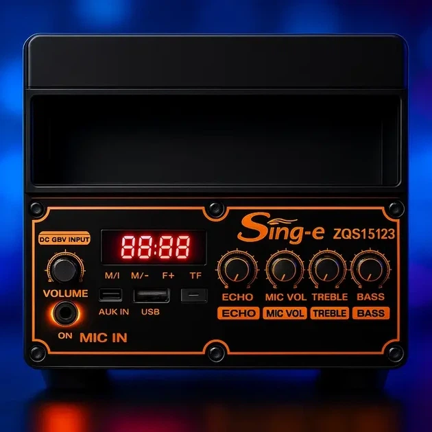 Безпровідна караоке колонка SPS ZQS15123 40 Вт Bluetooth два мікрофони - зображення 4