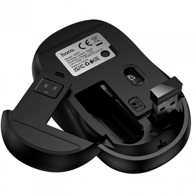 Беспроводная компьютерная мышка HOCO GM41 Bluetooth + 2.4G DPI 800-1200-1600 Черный - изображение 3