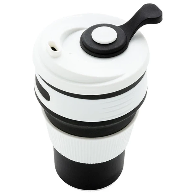 Чашка силиконовая SILICON MAGIC CUP с герметичной крышкой и поилкой Черный 7194 - изображение 5
