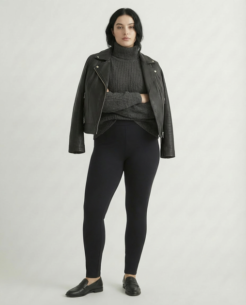Женские трикотажные повседневные лосины Akta Casual Queen Plus Size (3XL – 5XL), чёрные, размер 3XL ( 1069_3XL ) - Фото 2 Женские трикотажные повседневные лосины Akta Casual Queen Plus Size (3XL – 5XL), чёрные, размер 3XL ( 1069_3XL ) - изображение 2