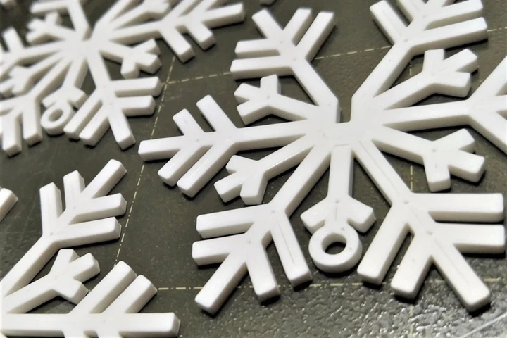 Декоративная Снежинка Christmas Snowflake 3Д Печать Белый 10 См - изображение 3
