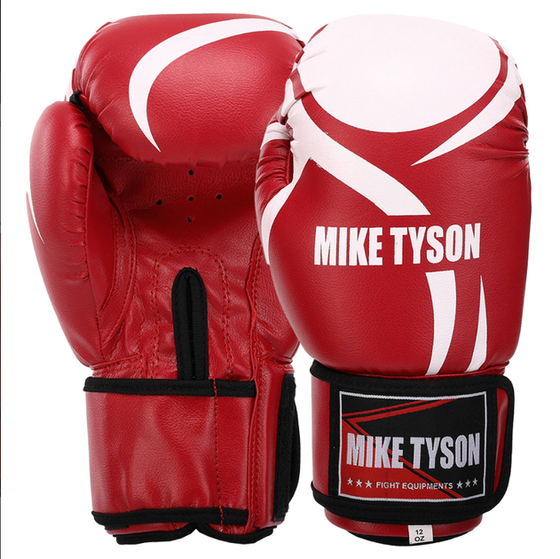 Боксерські рукавички PVC MIKE TYSON VL-4544, червоний колір, 10 унцій - Фото 1 Боксерські рукавички PVC MIKE TYSON VL-4544, червоний колір, 10 унцій - изображение 1