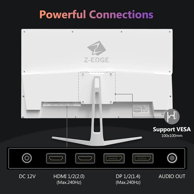 Монитор 27" Z-Edge UG27PJ Full HD IPS 240 Гц Б/В - изображение 5