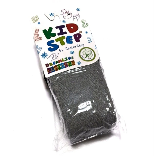 Дитячі махрові колготки KidStep однотонні 92-98 см Сірий - Фото 2 Дитячі махрові колготки KidStep однотонні 92-98 см Сірий - зображення 2