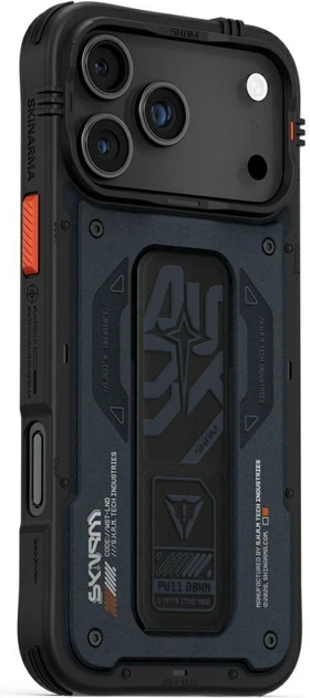 Etui plecki SkinArma Aegis Magnetic Charging + Grip Stand do Apple iPhone 17 Pro Max Navy (SK-2025IPP6.9-AEGIS-BLU) - obraz 2