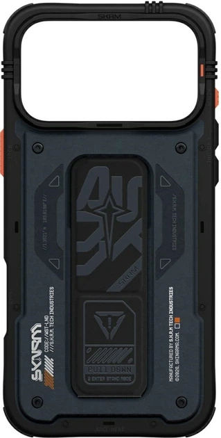 Etui plecki SkinArma Aegis Magnetic Charging + Grip Stand do Apple iPhone 17 Pro Max Navy (SK-2025IPP6.9-AEGIS-BLU) - obraz 4