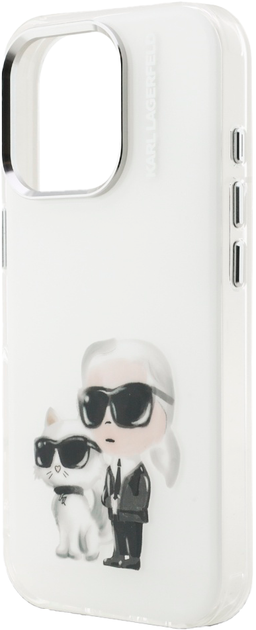 Панель Karl Lagerfeld IML Aquarelle Karl & Choupette & Logo для iPhone 16 Pro White (3666339464943) - зображення 6