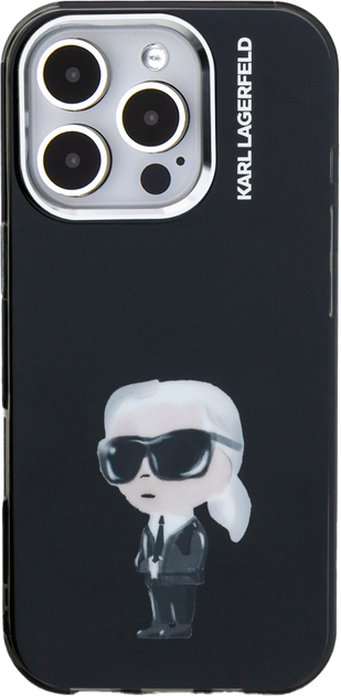 Панель Karl Lagerfeld IML Aquarelle Karl & Logo MagSafe для iPhone 16 Pro Max Black (3666339465315) - зображення 3