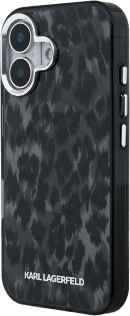 Панель Karl Lagerfeld IML Leopard Pattern MagSafe для iPhone 16 Black (3666339465469) - зображення 2