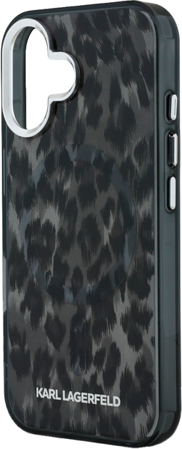 Панель Karl Lagerfeld IML Leopard Pattern MagSafe для iPhone 16 Black (3666339465469) - зображення 6