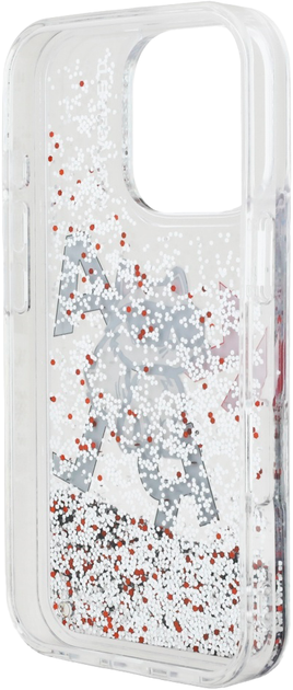 Etui Karl Lagerfeld Liquid Glitter Choupette Logo do iPhone 16 Pro Transparent (3666339464226) - obraz 7