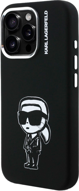 Панель Karl Lagerfeld Silicone Karl Sketch MagSafe для iPhone 16 Pro Black (3666339462604) - зображення 2