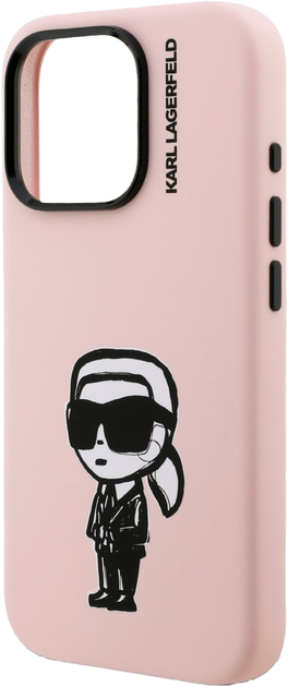 Панель Karl Lagerfeld Silicone Karl Sketch MagSafe для iPhone 16 Pro Pink (3666339462963) - зображення 6
