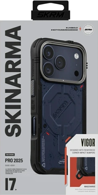 Панель SkinArma Vigor MagSafe для Apple iPhone 17 Pro Blue (8886461249408) - зображення 3
