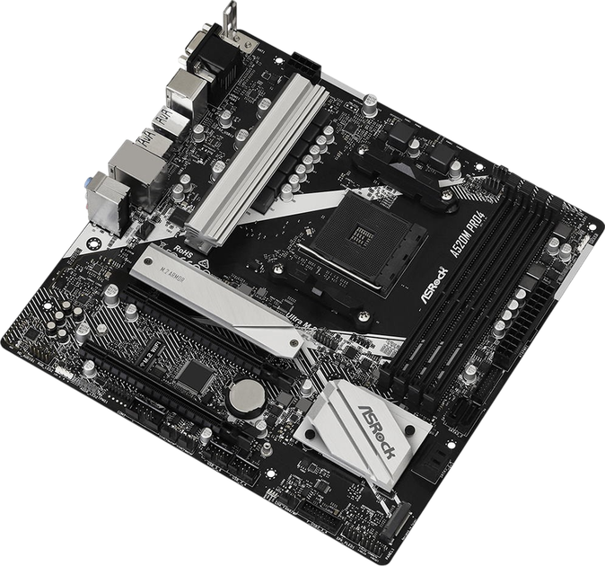 Материнська плата ASRock A520M Pro4 Socket AM4 (A520M Pro4) - Фото 2 Материнська плата ASRock A520M Pro4 Socket AM4 (A520M Pro4) - зображення 2