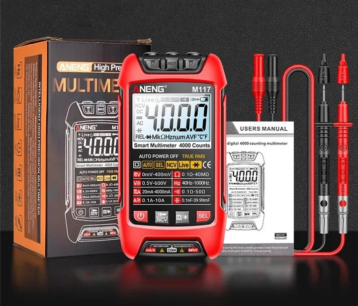 Цифровий мультиметр ANENG SZ02 Red Pro 9999 відліків - зображення 6