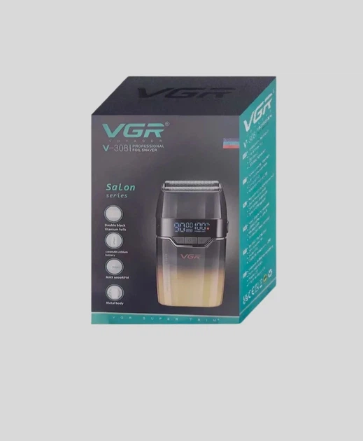Профессиональная электробритва VGR Shaver V-308 с двумя ножевыми блоками Шейвер аккумуляторный - изображение 7