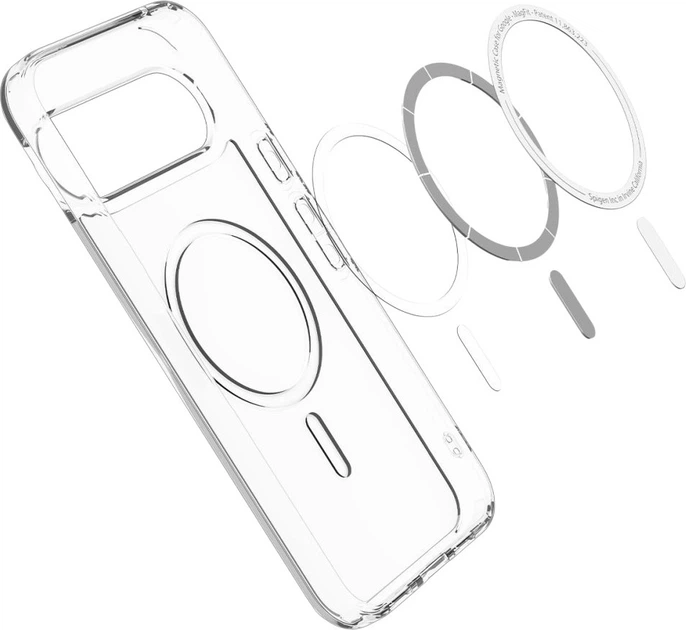 Панель Spigen Ultra Hybrid Metal Ring Mag Fit для Google Pixel 10/10 Pro Clear White (ACS09702) - зображення 11