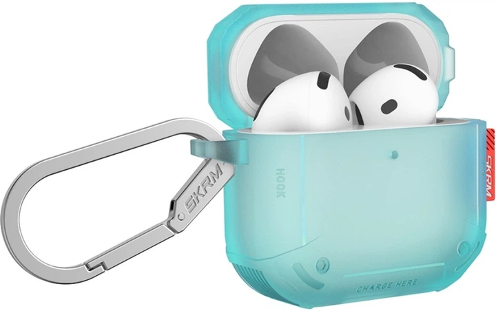 Etui SkinArma Mecha CE do Apple AirPods 4 Teal (SK-AP4MECCE-TEAL) - obraz 2