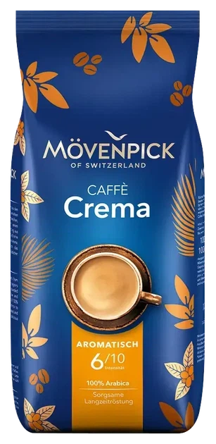 Кава в зернах Movenpick Caffe Crema 1кг - Фото 1 Кава в зернах Movenpick Caffe Crema 1кг - зображення 1