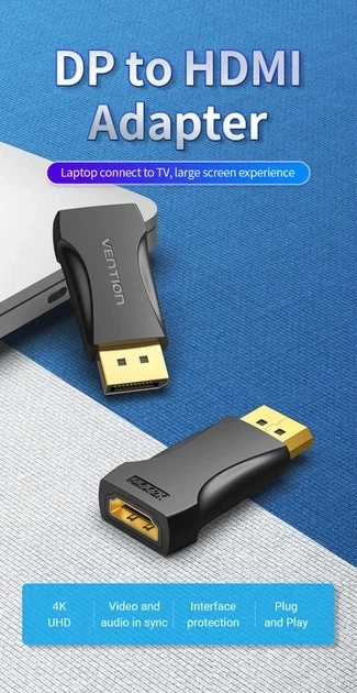 Конвертер Vention DisplayPort Male to HDMI Adapter Black (HBPB0) - зображення 2