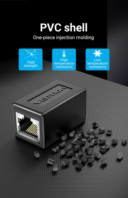 Удлинитель сетевого кабеля Vention Cat.6 FTP 1000 Мбит/с 250 МГц переходник RJ45 Ethernet Black (IPVB0) - изображение 9