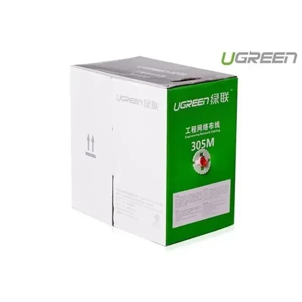 Сетевой интернет кабель UGREEN Cat 6 U/UTP Patch Cord 23AWG Copper бухта 305 м Black (NW109) - изображение 2