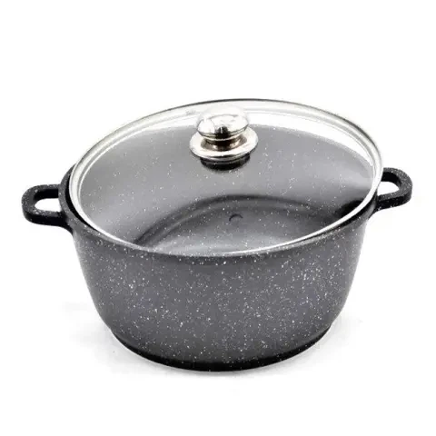 Кастрюля казан с мраморным антипригарным покрытием Benson BN-364 с крышкой 16 см 1.5 л - изображение 2