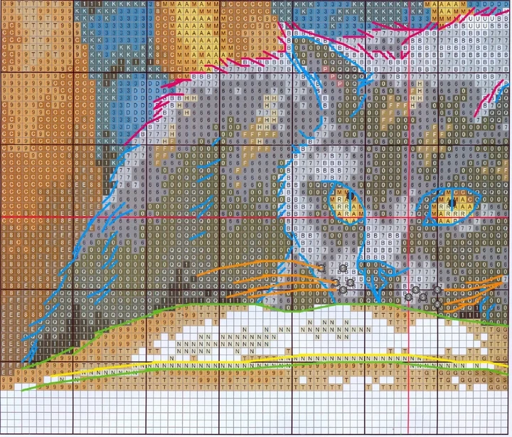 Набір для вишивання за нанесеною на канву схемою "Black cat". AIDA 14CT printed, 28*16 см - зображення 3