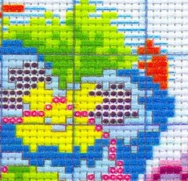 Набір для вишивання за нанесеною на канву схемою "The flower of happihess 1". AIDA 14CT printed 17*17 см - зображення 6