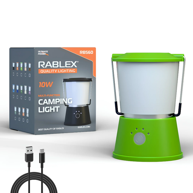 Многофункциональный кемпинговый фонарь RABLEX RB560 (10W) Салатовый - Фото 2 Многофункциональный кемпинговый фонарь RABLEX RB560 (10W) Салатовый - изображение 2