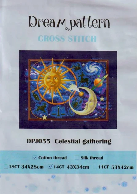 Набір для вишивання "Celestial Gathering". AIDA 14CT, 43*34 см. БЕЗ нанесення на канву схеми - зображення 2